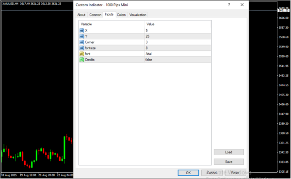 1000 Pips Mini Inputs