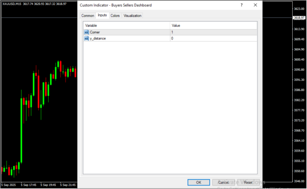Buyers Sellers Dashboard Inputs