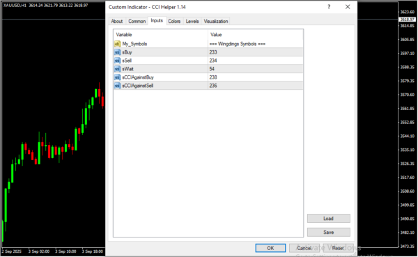 CCI Helper 1.14 Inputs