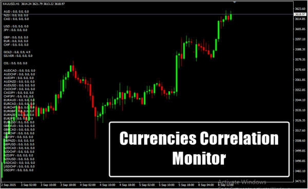 Currencies Correlation Monitor