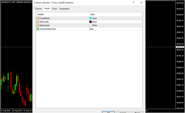 Forex Candle Predictor Inputs