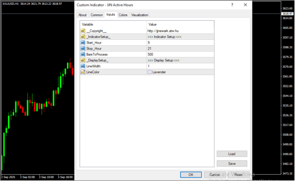 JJN Active Hours Inputs