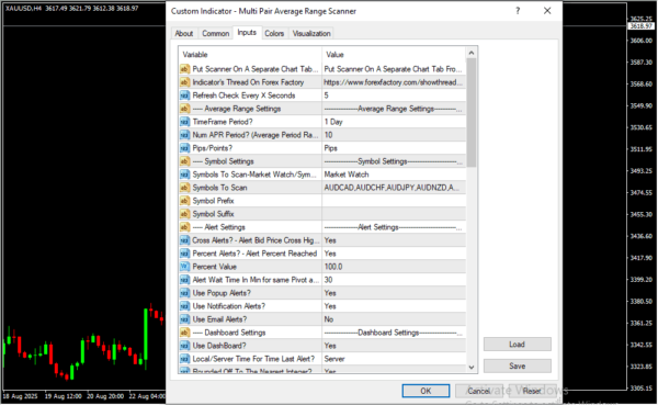 Multi Pair Average Range Scanner Inputs