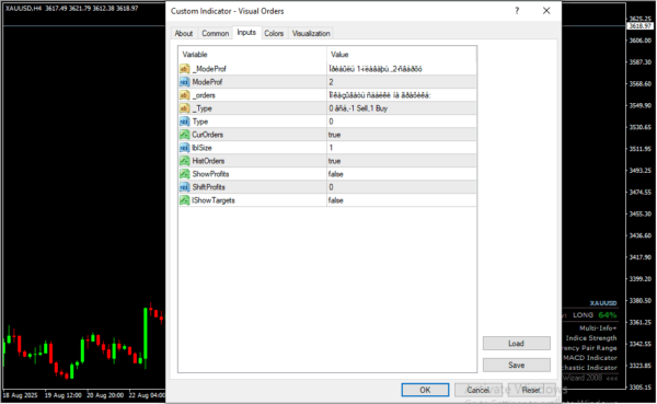 Visual Orders Inputs